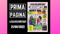 Prima pagina Gazzetta dello Sport: “Inter e Juve, spacca Italia”
