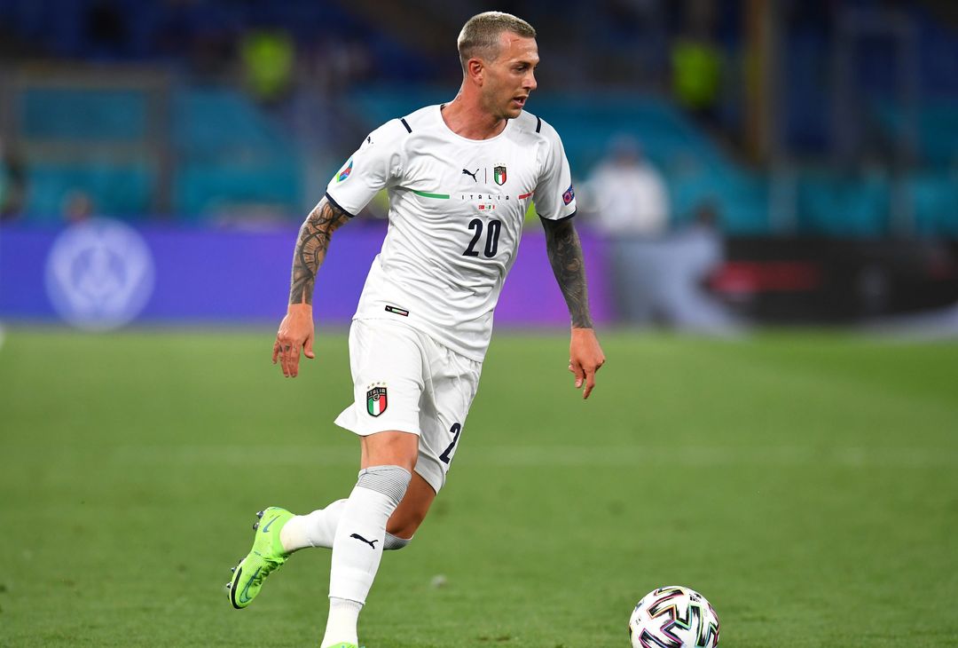  ROME, ITALY - JUNE 11: Federico Bernardeschi of Italy on the ball during the UEFA Euro 2020 Championship Group A match between Turkey and Italy at the Stadio Olimpico on June 11, 2021 in Rome, Italy. (Photo by Claudio Villa/Getty Images) 