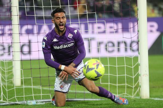 FLORENCE, ITALY - JANUARY 21: Nicolas Gonzalez of ACF Fiorentina reacts during the Serie A match between ACF Fiorentina and Torino FC at Stadio Artemio Franchi on January 21, 2023 in Florence, Italy. (Photo by Gabriele Maltinti/Getty Images) Nico Gonzalez