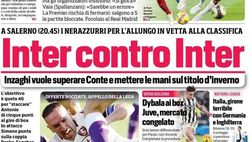Prima Pagina, Corriere dello Sport: “Dybala ai box. Inzaghi vuole superare Conte”