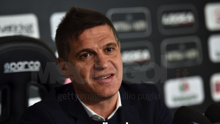 PALERMO, ITALY - MARCH 01:  Aladino Valoti, new Sport Director of US Citta' di Palermo answers questions during a press conference at Campo Tenente Onorato on March 1, 2018 in Palermo, Italy.  (Photo by Tullio M. Puglia/Getty Images) 