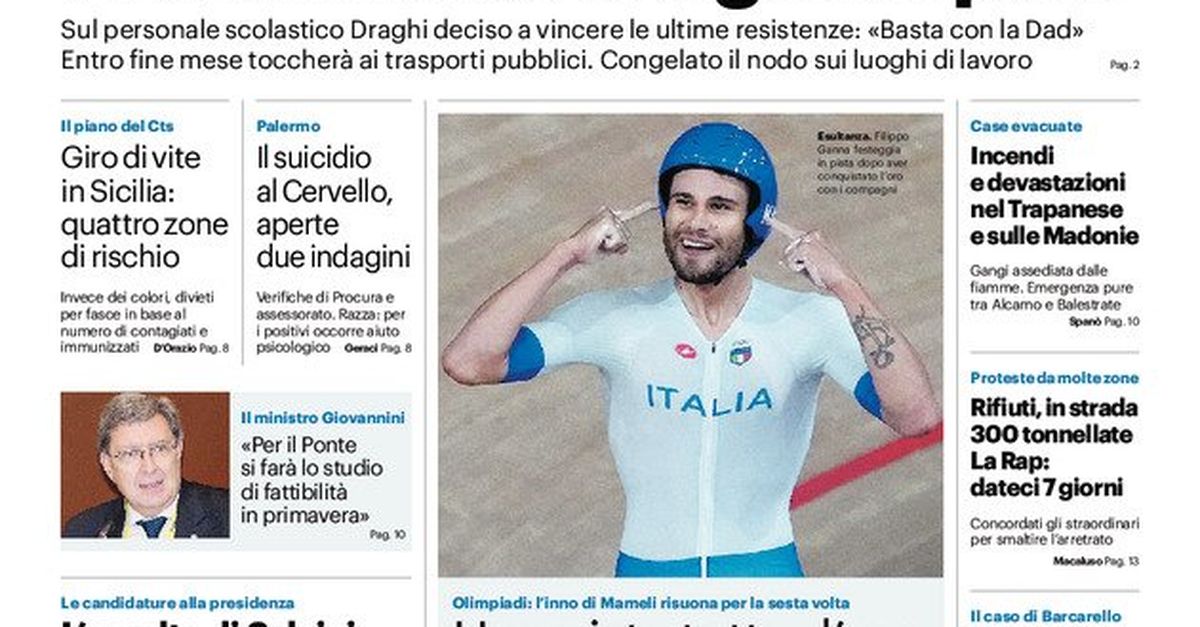 Prima Pagina, Giornale di Sicilia: "Il Palermo torna ad allenarsi davanti ai tifosi" - Vimarsana News