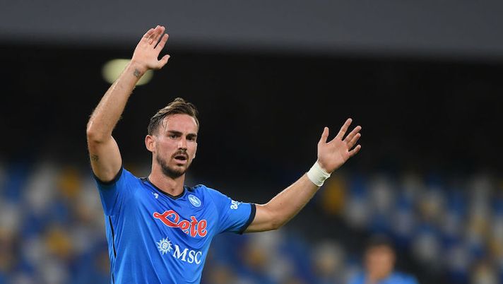 NAPLES, ITALY - AUGUST 22: Fabian Ruiz of SSC Napoli during the Serie A match between SSC Napoli v Venezia FC at Stadio Diego Armando Maradona on August 22, 2021 in Naples, Italy. (Photo by Francesco Pecoraro/Getty Images) Gazzetta: “Fabian Ruiz non sta bene e si vede: così serve a poco, è da 5” - immagine 1