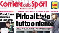 Prima Pagina, Corriere dello Sport: “Pirlo al bivio, tutto o niente! Solo il City va più forte dell’Inter”