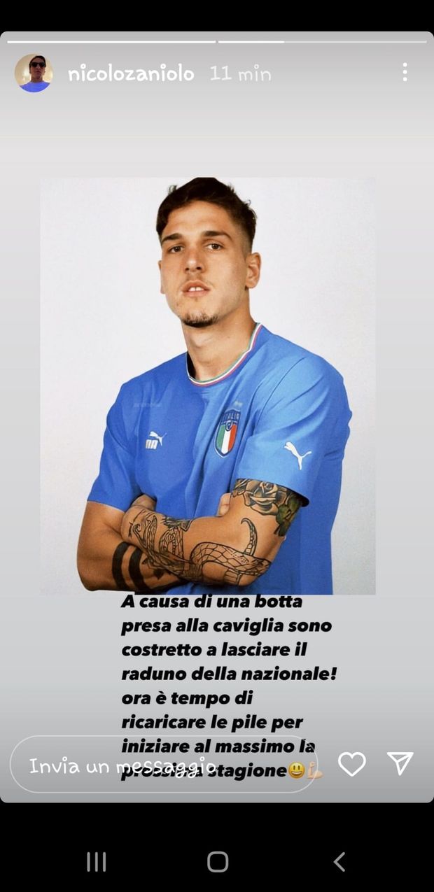 Zaniolo lascia il ritiro della Nazionale: “Botta alla caviglia, mi ricaricherò”- immagine 2