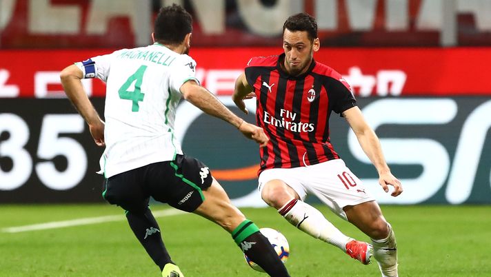 Hakan Calhanoglu, in Milan-Sassuolo, Getty Images 