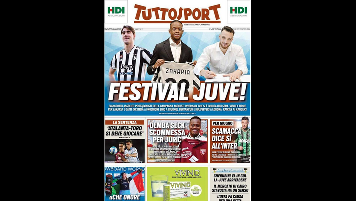 Prima Pagina, Tuttosport: “Festival Juve! Scamacca dice sì all’Inter”  Prima Pagina