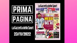 Prima pagina Gazzetta dello Sport: “Messi, la caduta del re”