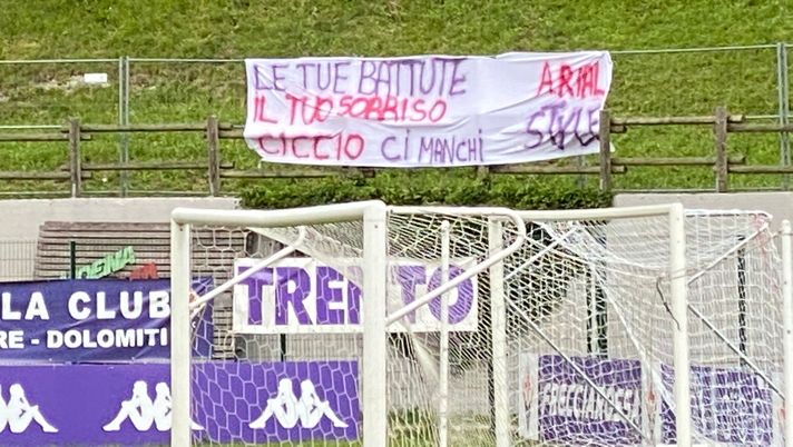 FOTO VN &#8211; A Moena spunta uno striscione dedicato a Ciccio Rialti 