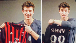 Milan, altro tifoso Vip: il cantante Shawn Mendes con la maglia rossonera