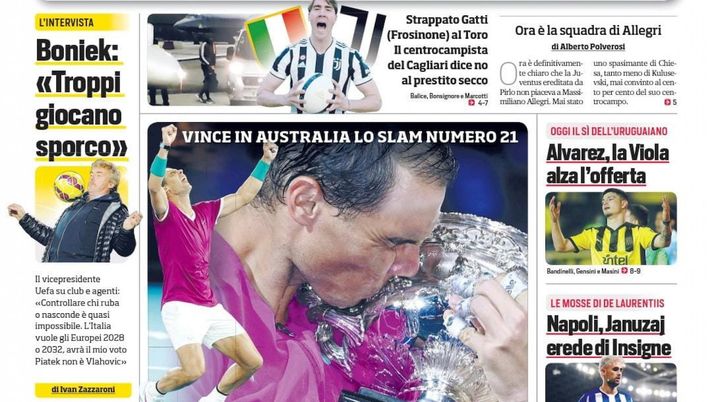 EDICOLA CDS – Lo scudetto di Max. Boniek: “Troppi giocano sporco” - immagine 1