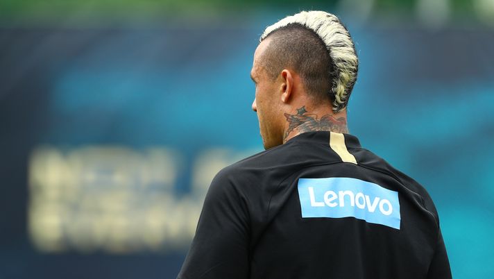 LUGANO, SWITZERLAND - JULY 11: Radja Nainggolan of FC Internazionale looks on during FC Internazionale Pre-Season Training Camp on July 11, 2019 in Lugano, Switzerland.  (Photo by Marco Luzzani - Inter/Inter via Getty Images) 