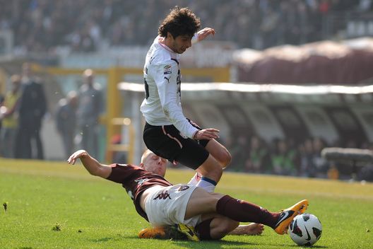 TURIN, ITALY - MARCH 03: Kamil Glik of Torino FC tackles Diego Fabbrini of US Citta di Palermo during the Serie A match between Torino FC and US Citta di Palermo at Stadio Olimpico di Torino on March 3, 2013 in Turin, Italy. (Photo by Valerio Pennicino/Getty Images) TURIN, ITALY - MARCH 03: Kamil Glik of Torino FC tackles Diego Fabbrini of US Citta di Palermo during the Serie A match between Torino FC and US Citta di Palermo at Stadio Olimpico di Torino on March 3, 2013 in Turin, Italy. (Photo by Valerio Pennicino/Getty Images)