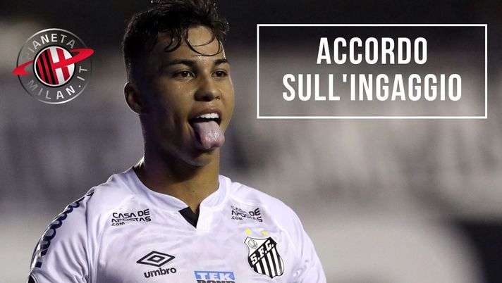 Kaio Jorge (attaccante Santos), obiettivo di calciomercato del Milan | AC Milan News (Getty Images) 