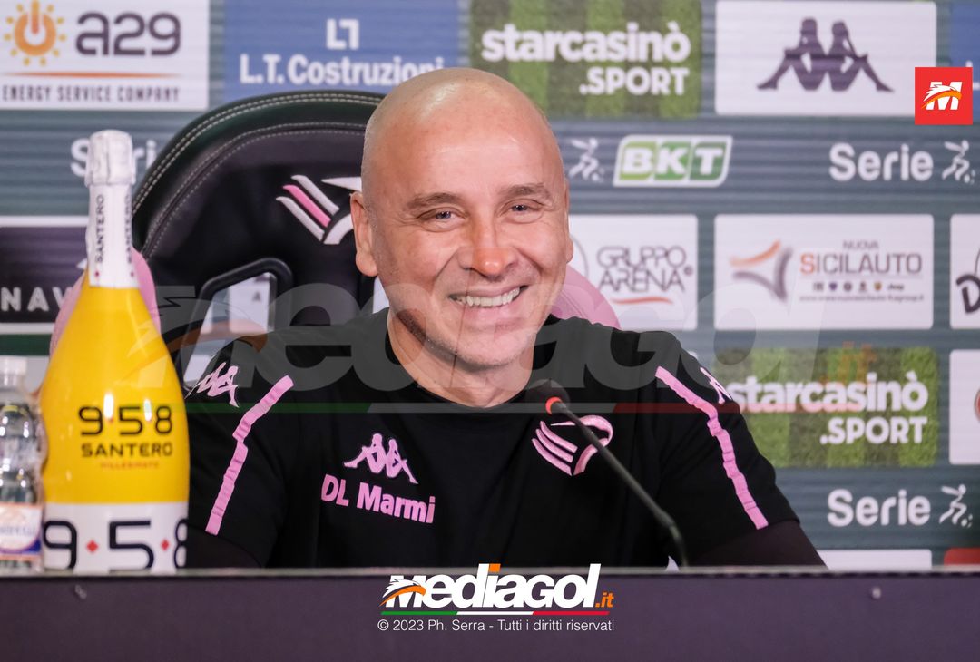 FOTO PALERMO, verso il l’Ascoli: Mister Eugenio Corini in sala stampa (Gallery)- immagine 1