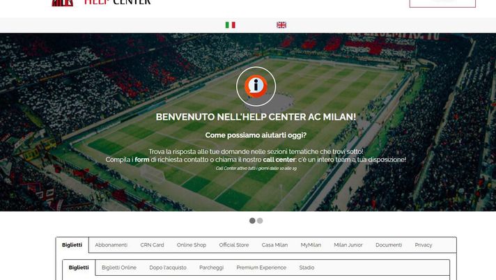 Da oggi attiva la piattaforma 'AC Milan Help Center' | News (foto acmilan.com)