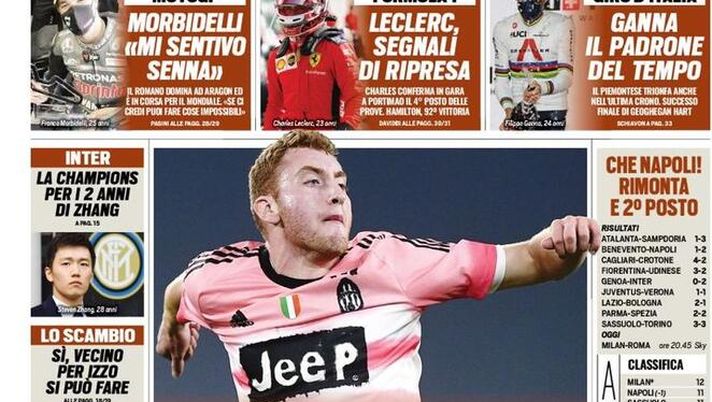tuttosport, prima pagina 26 Ottobre 2020 