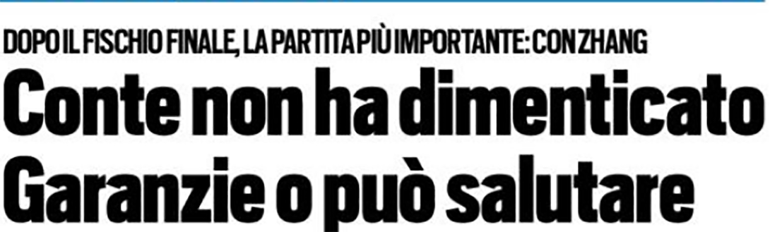L'articolo di TuttoSport L'articolo di TuttoSport