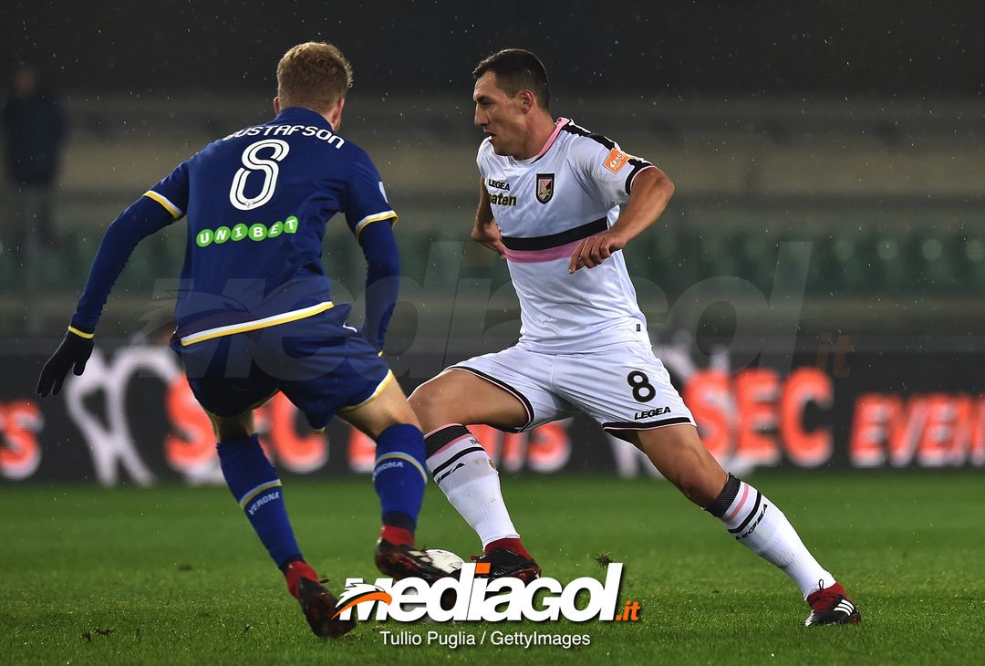  during the Serie b match between Hellas Verona and US Citta di Palermo at Stadio Marcantonio Bentegodi on November 23, 2018 in Verona, Italy. 