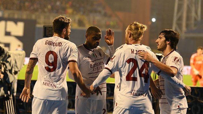 esultanza gol Gabbia AC Milan Dinamo Zagabria-Milan 0-4 Champions League 2022-2023