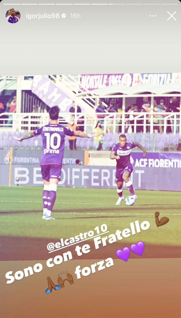 FOTO – Tutti i messaggi di conforto per Castrovilli: da Igor a Piatek- immagine 4