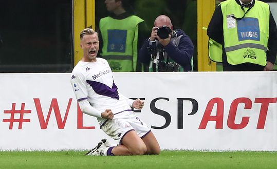 MILAN, ITALY - NOVEMBER 13: Antonin Barak of ACF Fiorentina celebrates scoring a goal during the Serie A match between AC Milan and ACF Fiorentina at Stadio Giuseppe Meazza on November 13, 2022 in Milan, Italy. (Photo by Marco Luzzani/Getty Images) Fiorentina, si rivedono Kouamè e Barak. Out Venuti, attesa per Castrovilli- immagine 2