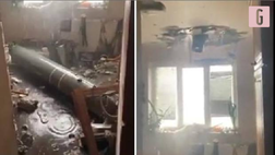 VIDEO Guerra Ucraina: casa a Kiev colpita da un missile che non esplode. Le immagini