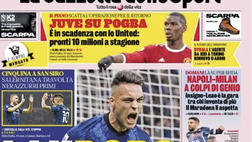 Prima Pagina, La Gazzetta dello Sport: “Laudoro, l’Inter riparte. Juve su Pogba”