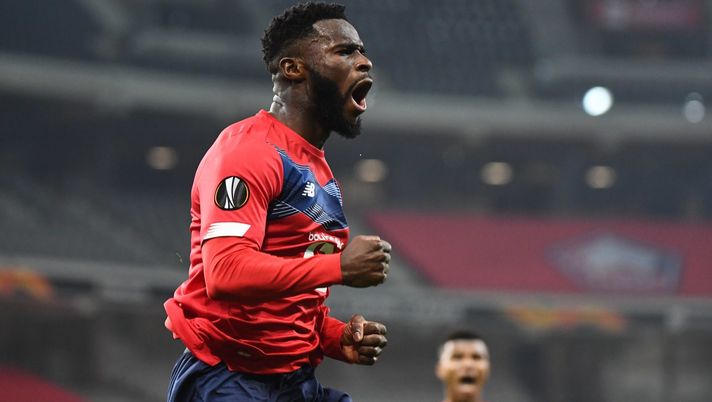 Jonathan Bamba (attaccante LOSC Lille) in gol durante Lille-Milan 1-1 (Europa League 2020-2021) | AC Milan News (Officiel LOSC Live Twitter account) 
