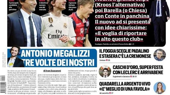 Prima Pagina, Corriere dello Sport: “Tripletta. Patatrac Milan. Il Foggia sceglie Padalino…” Prima Pagina, Corriere dello Sport: “Tripletta. Patatrac Milan. Il Foggia sceglie Padalino…”