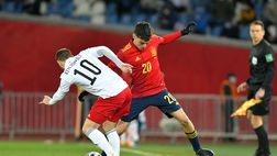 Georgia-Spagna, entrata killer di Shengelia su Pedri a gioco quasi finito: tifosi Barcellona inferociti