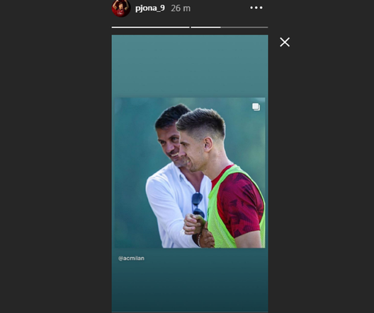 Paolo Maldini e Krzysztof Piatek, foto Instagram Piatek