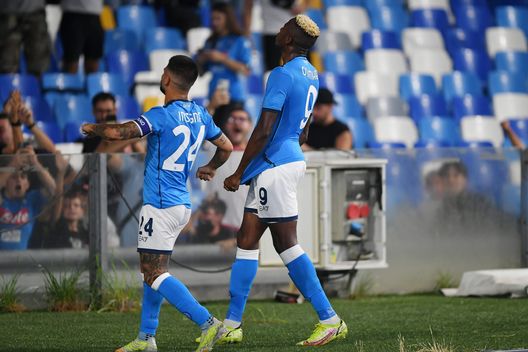 Victor Osimhen e Lorenzo Insigne (Photo by Francesco Pecoraro/Getty Images) napoli
