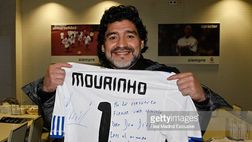 Roma, Mourinho: abbraccio commovente con il figlio di Maradona