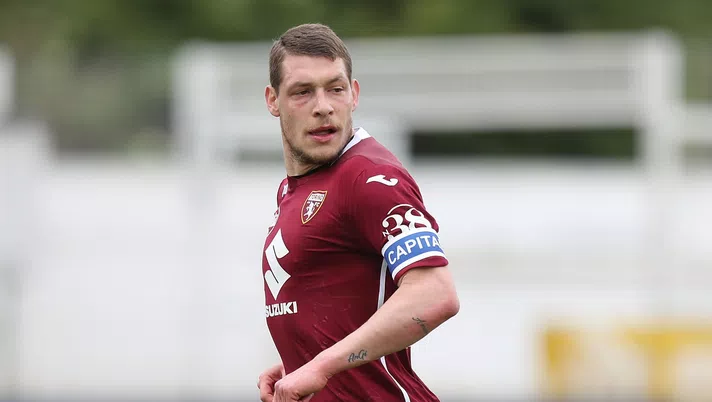 LA SPEZIA, ITALY - MAY 15: Andrea Belotti of Torino FC looks on during the Serie A match between Spezia Calcio  and Torino FC at Stadio Alberto Picco on May 15, 2021 in La Spezia, Italy.  (Photo by Gabriele Maltinti/Getty Images)