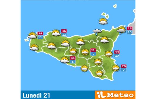 Meteo Palermo, nubi sparse e poco nuvoloso: le previsioni di lunedì 21 febbraio 2022 Palermo
