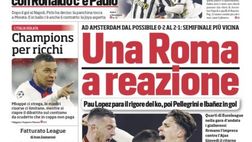 Prima Pagina, Corriere dello Sport: “Una Roma a reazione! Riecco la Juve di Dybala, con CR7 c’è Paulo”