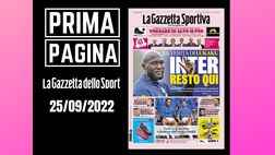 Prima pagina Gazzetta dello Sport: Lukaku “Inter resto qui”