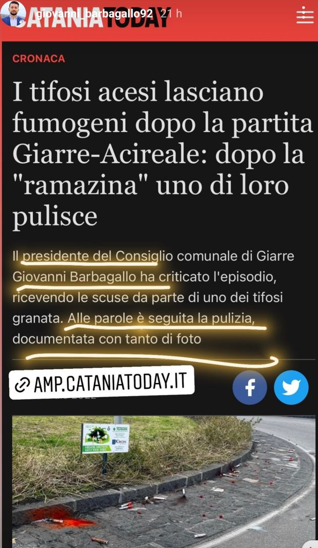 Sporcizia post-derby: Giarre si lamenta e Acireale ripulisce- immagine 2