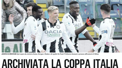 Il Gazzettino: L’Udinese torna all’antico dopo la Coppa