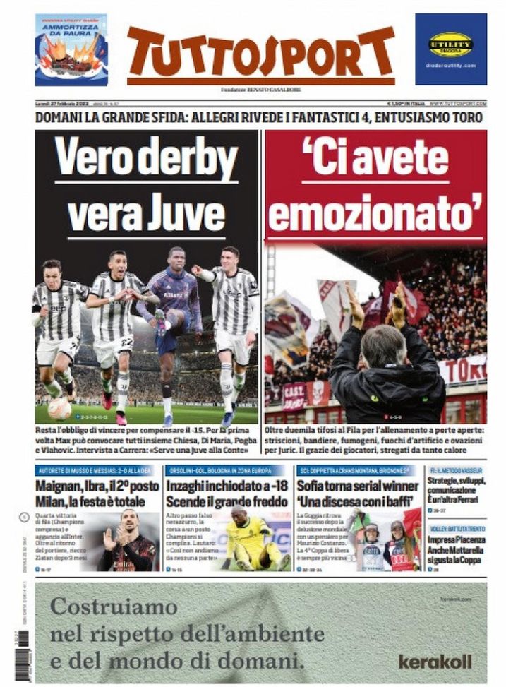 EDICOLA TS – Inzaghi inchiodato a -18. Scende il grande freddo - immagine 1