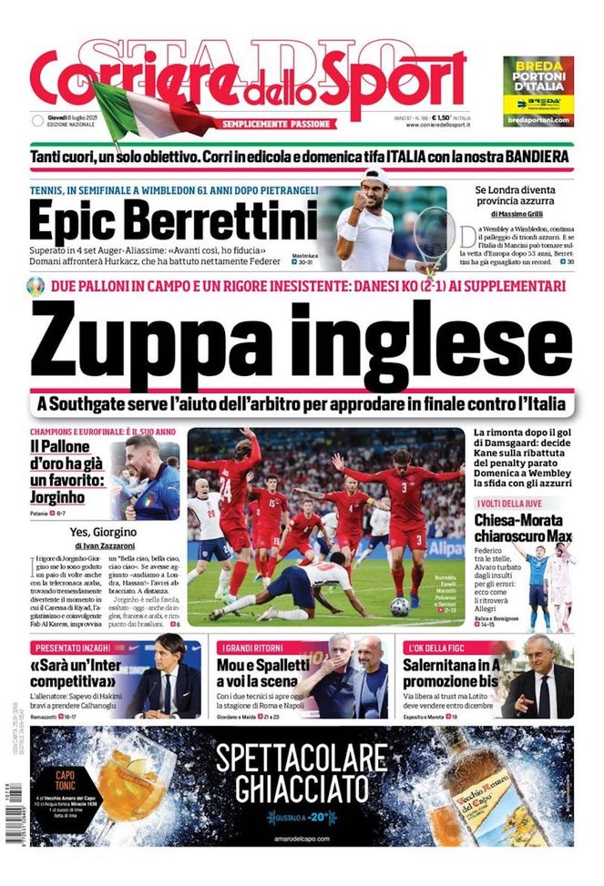 EDICOLA CDS – Inzaghi: “Sarà un’Inter competitiva. Bravi con Calhanoglu” - immagine 1