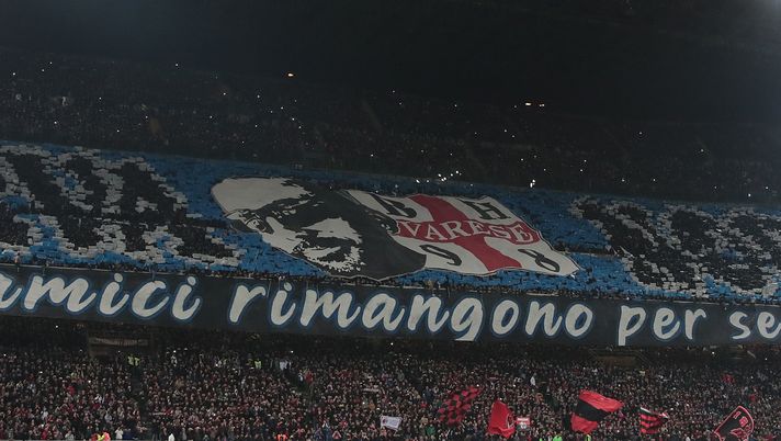 17 marzo 2019, la Curva Nord dell'Inter nel derby (credits: GETTY Images) 