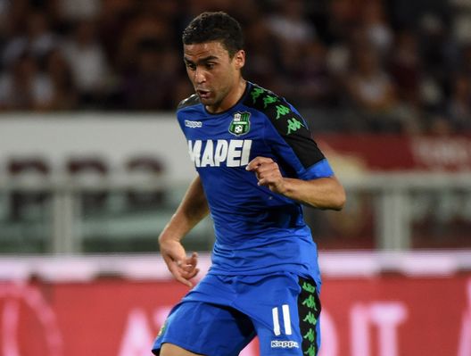  TURIN, ITALY - MAY 28: Gregoire Defrel of US Sassuolo in action during the Serie A match between FC Torino and US Sassuolo at Stadio Olimpico di Torino on May 28, 2017 in Turin, Italy. (Photo by Pier Marco Tacca/Getty Images) 