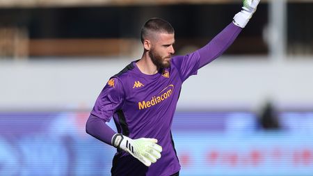 FLORENCE, ITALY - NOVEMBER 10: David de Gea of ACF Fiorentina warm-up during the Serie A match between Fiorentina and Verona at Stadio Artemio Franchi on November 10, 2024 in Florence, Italy. (Photo by Gabriele Maltinti/Getty Images)