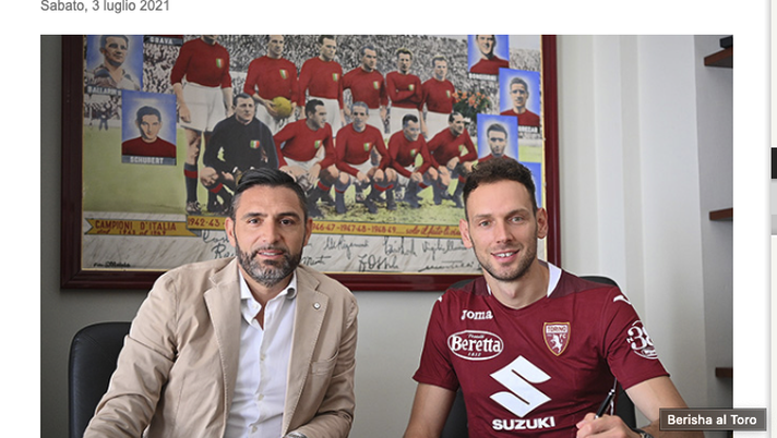 UFFICIALE &#8211; Etrit Berisha è un nuovo giocatore del Torino: ha firmato un triennale 