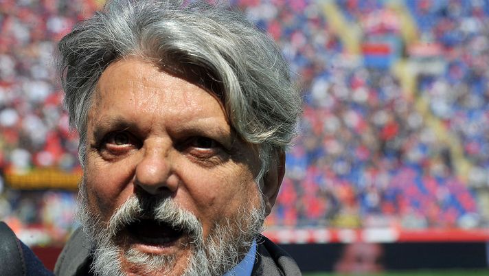 BOLOGNA, ITALY - APRIL 20: Massimo Ferrero President of UC Sampdoria attends the Serie A match between Bologna FC and UC Sampdoria at Stadio Renato Dall'Ara on April 20, 2019 in Bologna, Italy. (Photo by Mario Carlini / Iguana Press/Getty Images) BOLOGNA, ITALY - APRIL 20: Massimo Ferrero President of UC Sampdoria attends the Serie A match between Bologna FC and UC Sampdoria at Stadio Renato Dall'Ara on April 20, 2019 in Bologna, Italy. (Photo by Mario Carlini / Iguana Press/Getty Images)