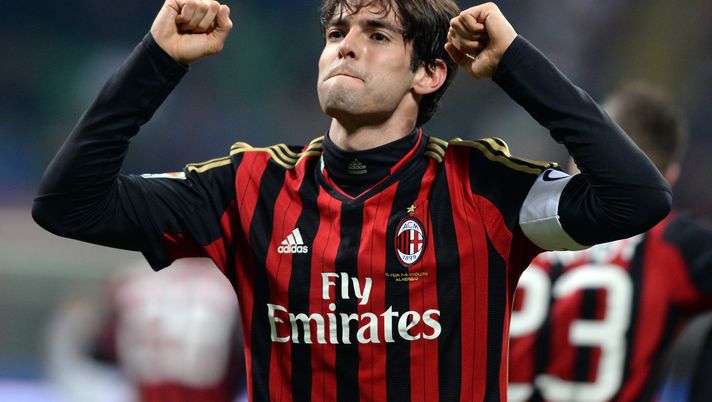 MILAN, ITALY - MARCH 29: Kaka of AC Milan celebrates scoring the third goal during the Serie A match between AC Milan and AC Chievo Verona at San Siro Stadium on March 29, 2014 in Milan, Italy. (Photo by Claudio Villa/Getty Images) MILAN, ITALY - MARCH 29: Kaka of AC Milan celebrates scoring the third goal during the Serie A match between AC Milan and AC Chievo Verona at San Siro Stadium on March 29, 2014 in Milan, Italy. (Photo by Claudio Villa/Getty Images)