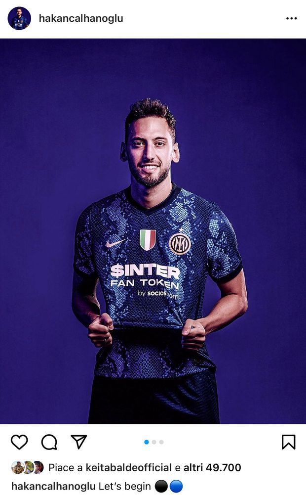 Inter, Calhanoglu sui social: “Si comincia”. Like galeotto di Keita…- immagine 2