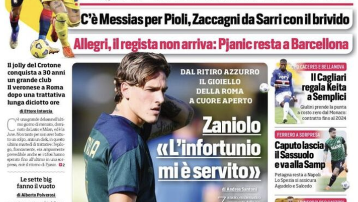 Prima Pagina, Corriere dello Sport: &#8220;Sprint Milan-Lazio. Juventus a mani vuote&#8221; 